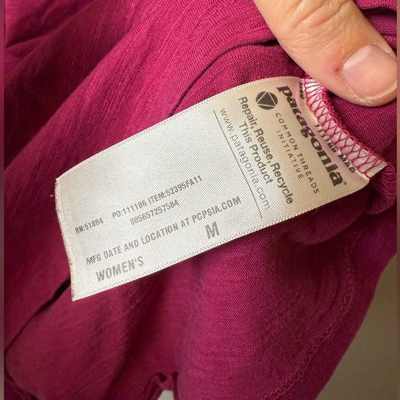 Patagonia Long Sleeve T-Shirt Organic Cotton and Tencel Size M - Picture 5 of 6